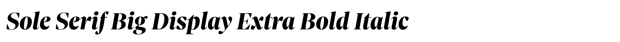 Sole Serif Big Display Extra Bold Italic image